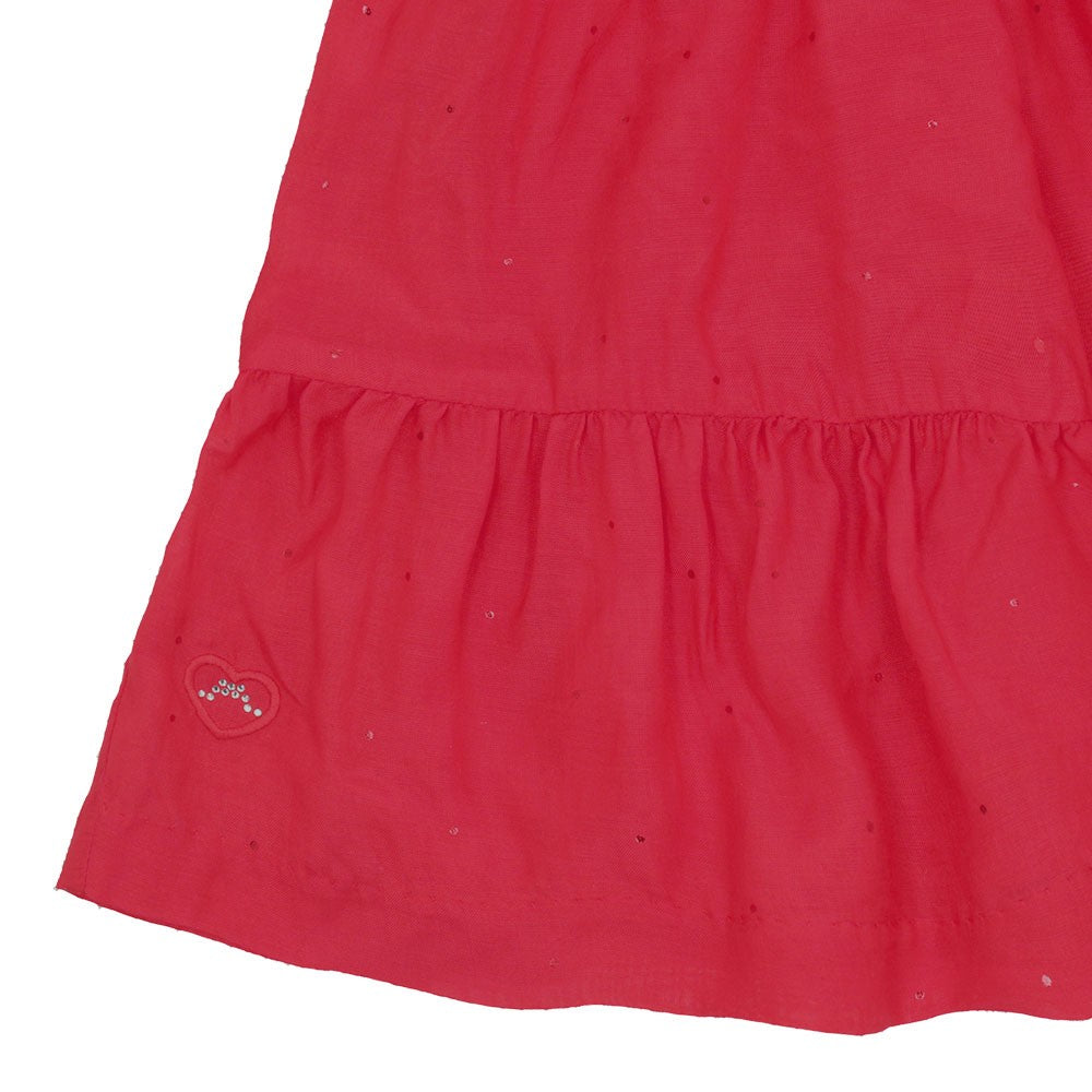 Festive polka dot tiered dress