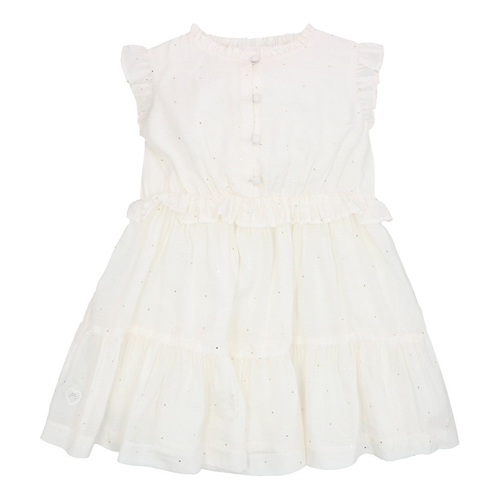 Festive polka dot tiered dress