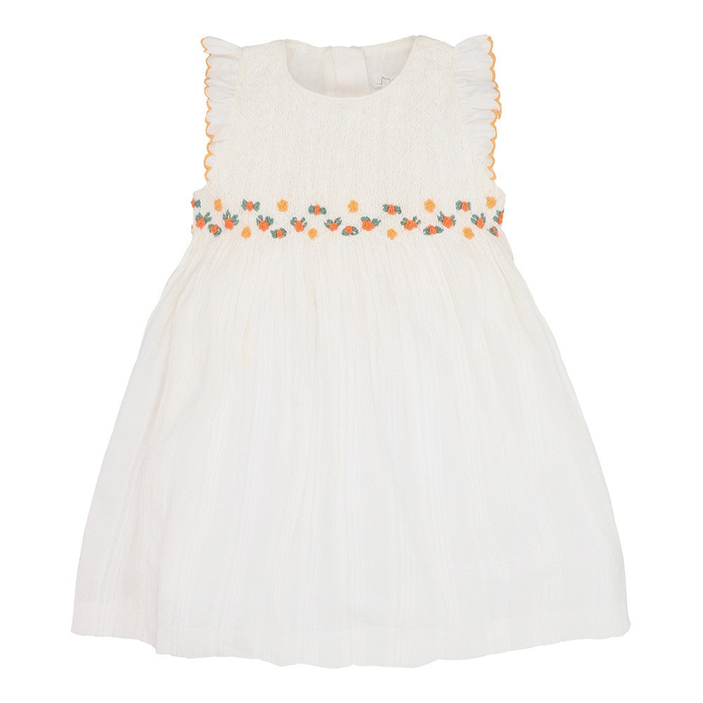 Hand embroidered smocking dress