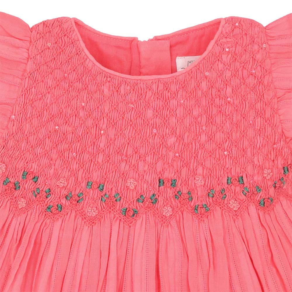 Hand embroidered smocking dress