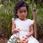 Hand embroidered smocking dress