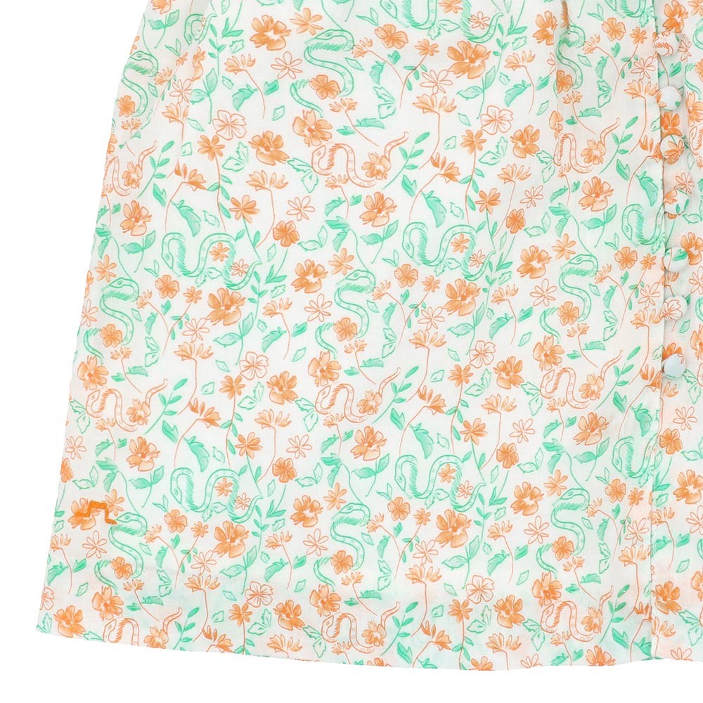 Flounce sleeve Dress