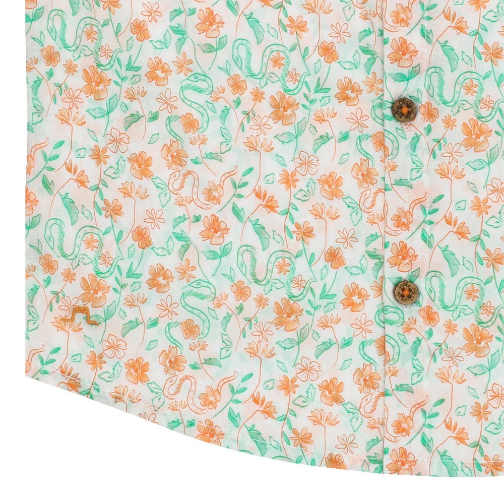 Mandarin collar shirt
