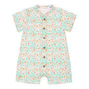 Mandarin collar romper shirt