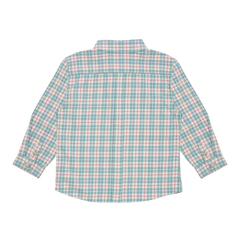 Cotton twill chequered shirt 