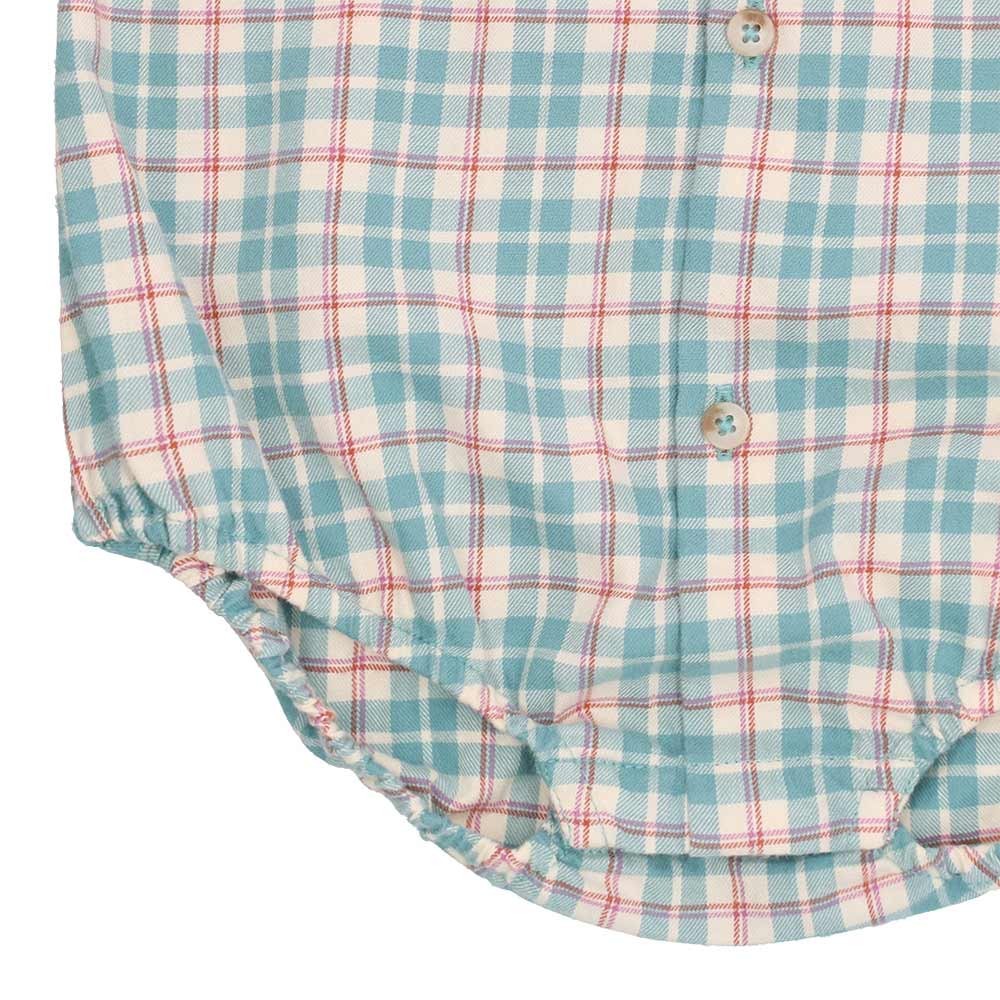 Cotton twill romper shirt