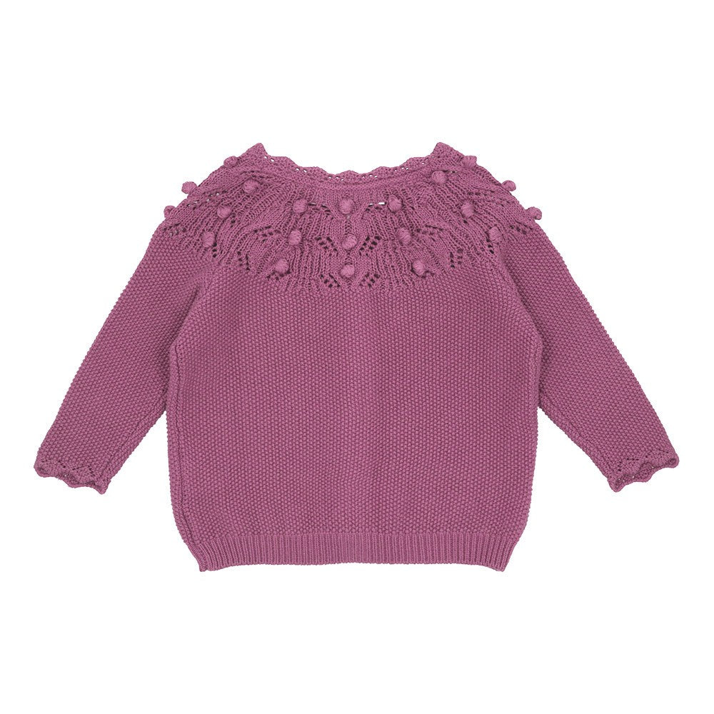 Cashmere blend pointelle cardigan 