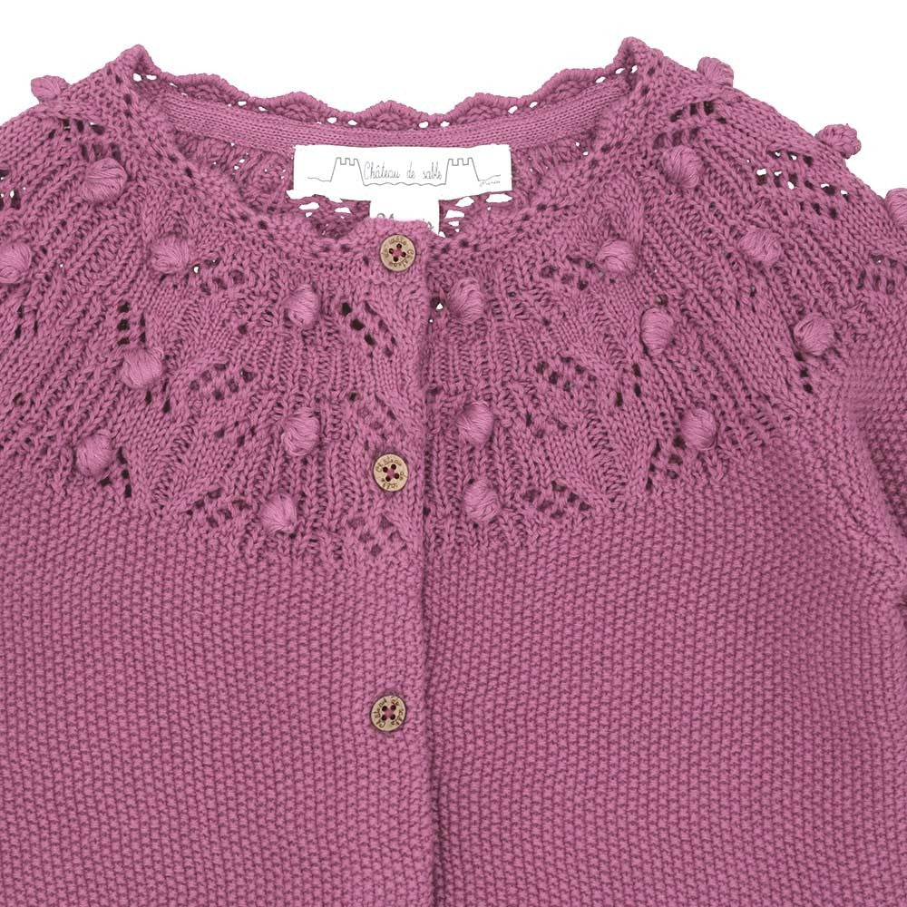 Cashmere blend pointelle cardigan 