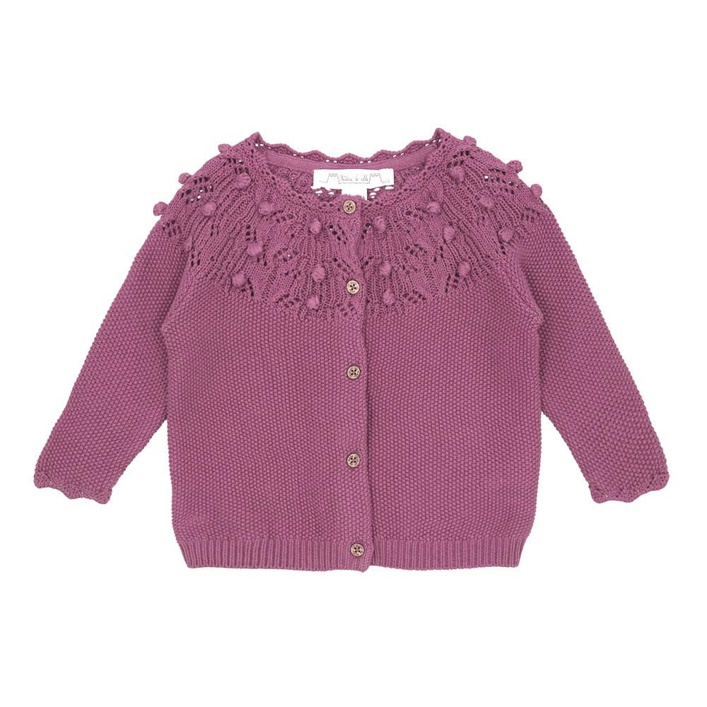 Cashmere blend pointelle cardigan 