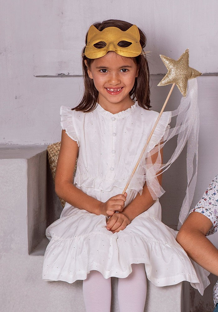 Festive polka dot tiered dress