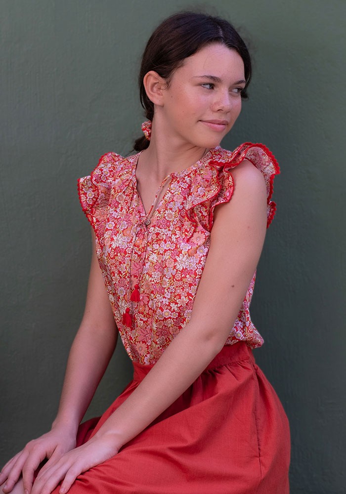 Flounce sleeve Liberty® blouse 