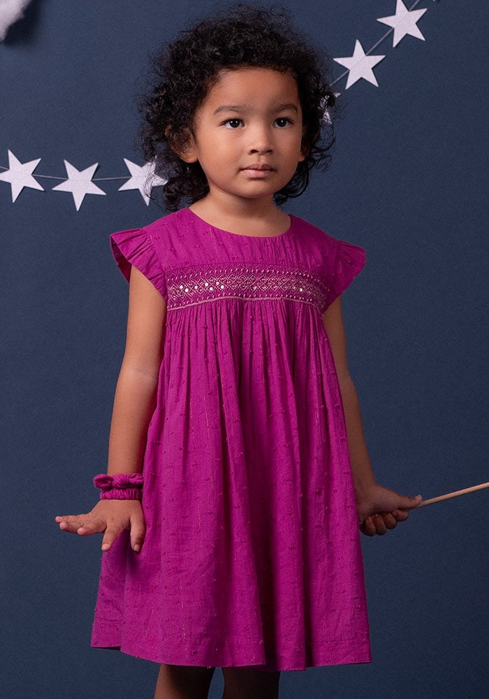 Hand embroidered plummets dress