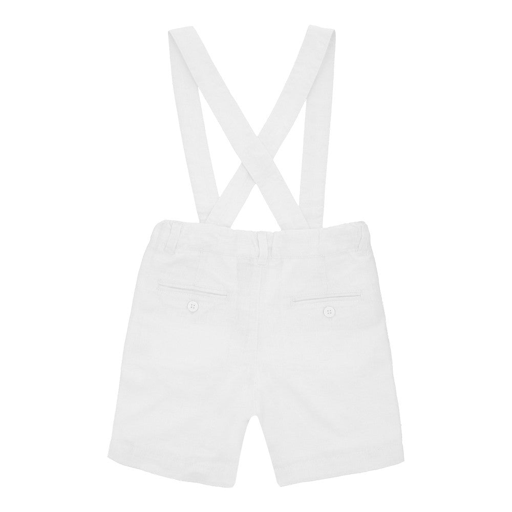 Cotton linen removable suspenders short 