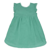 Cotton linen flounce sleeve dress 