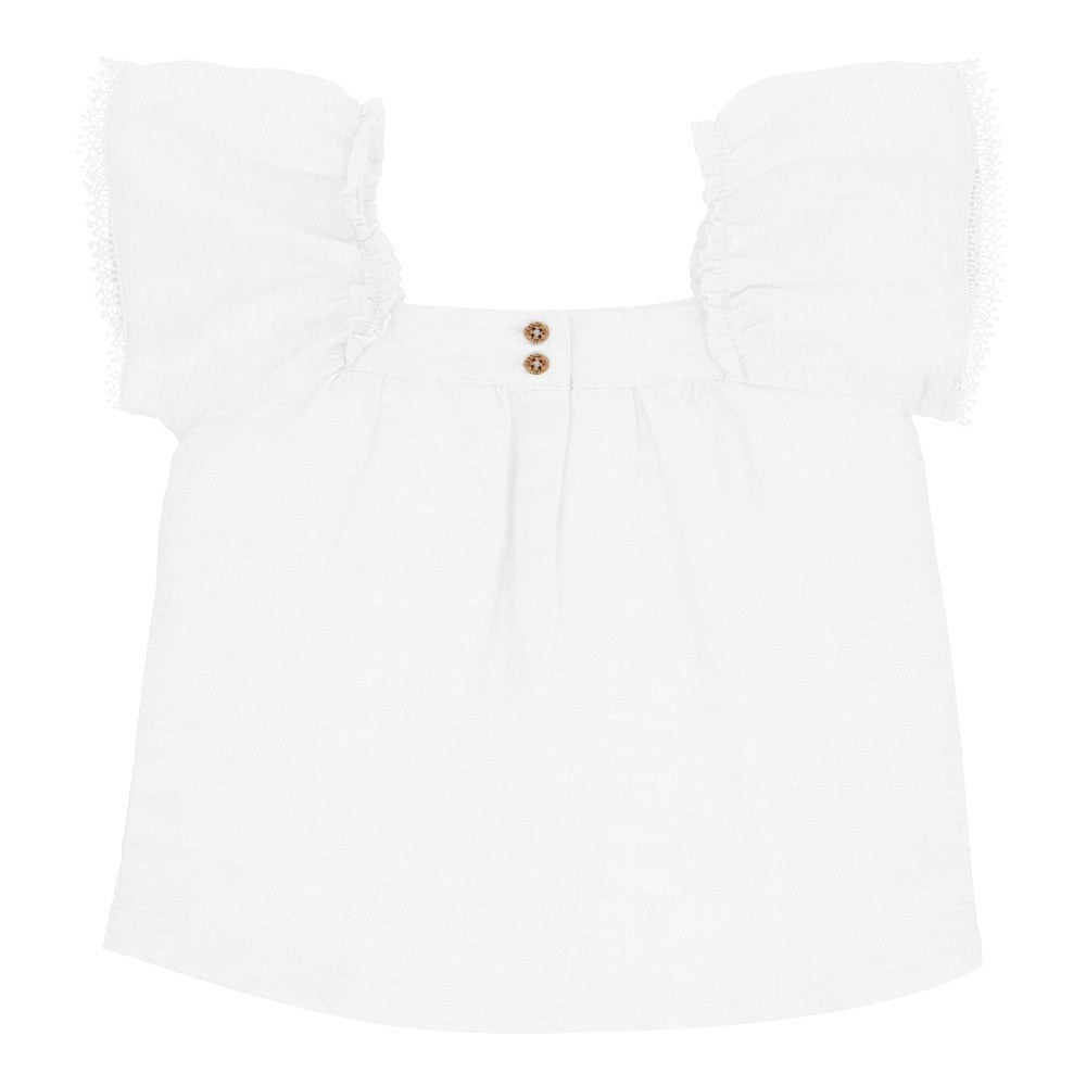 Flounce sleeve blouse