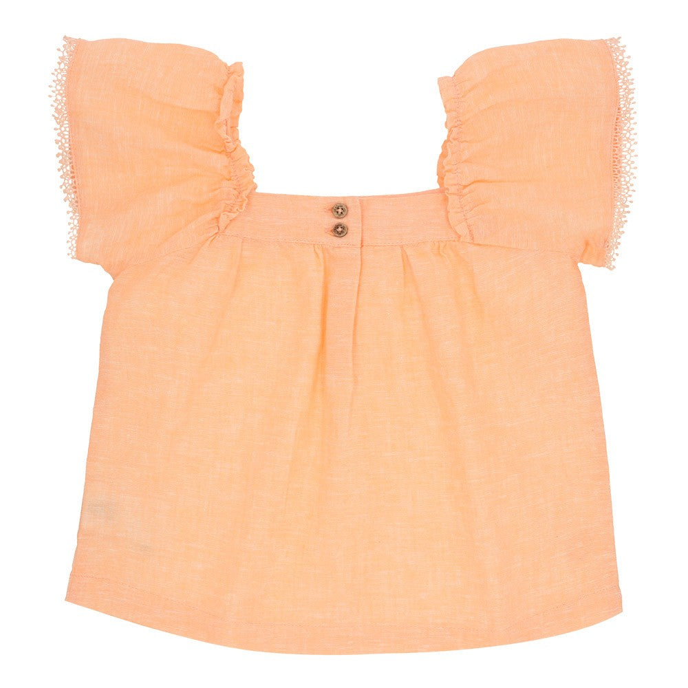 Flounce sleeve blouse
