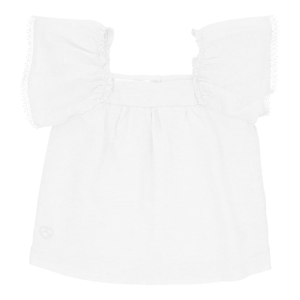 Flounce sleeve blouse