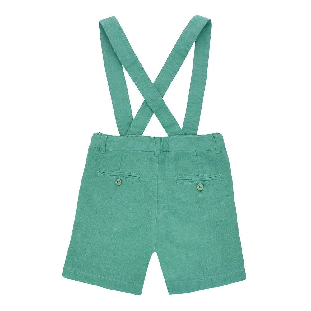 Cotton linen removable suspenders short 