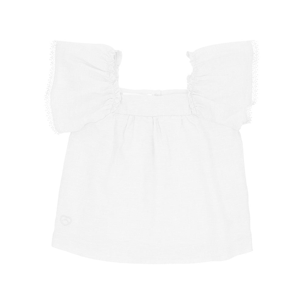 Flounce sleeve blouse