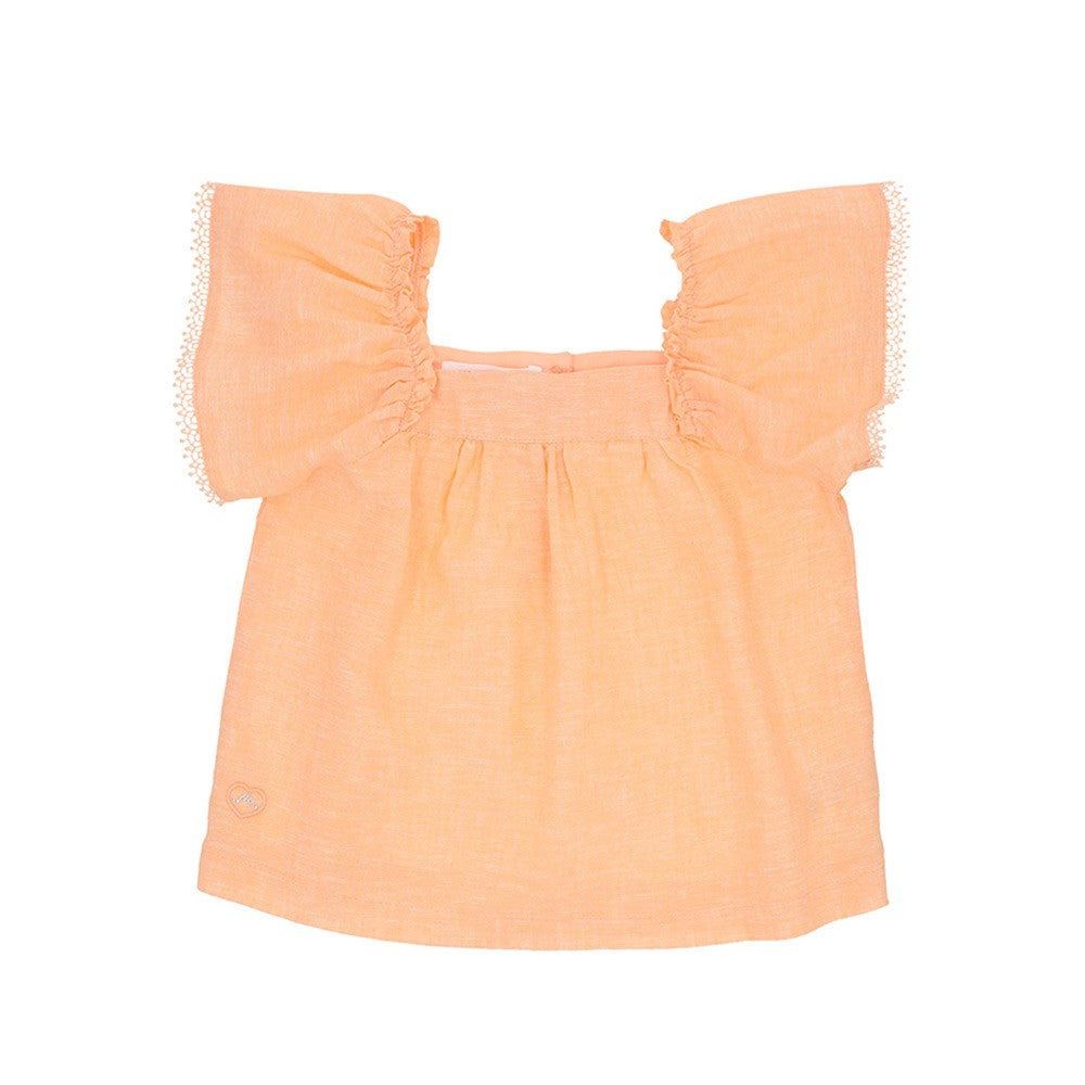 Flounce sleeve blouse