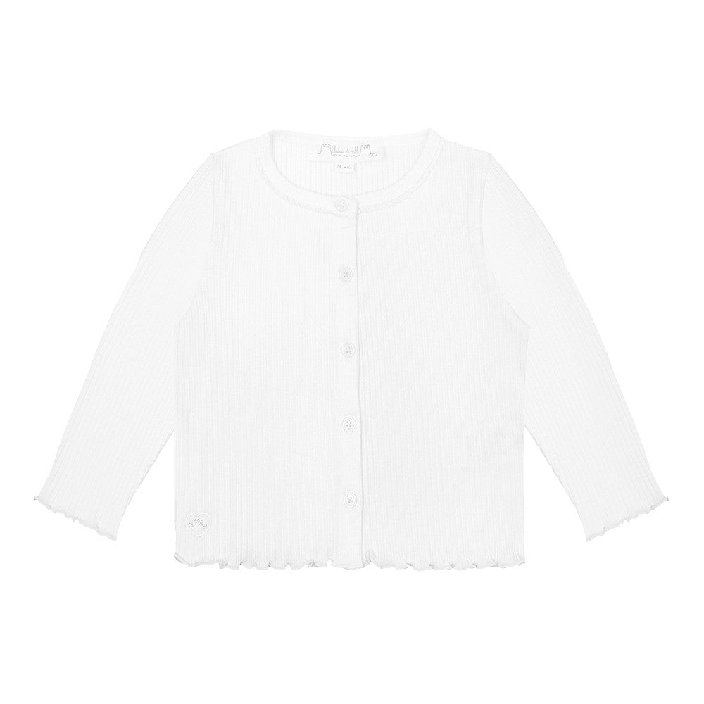 Ribbed cotton cardigan 