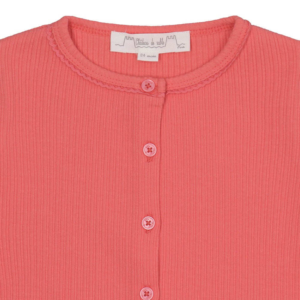 Ribbed cotton cardigan 