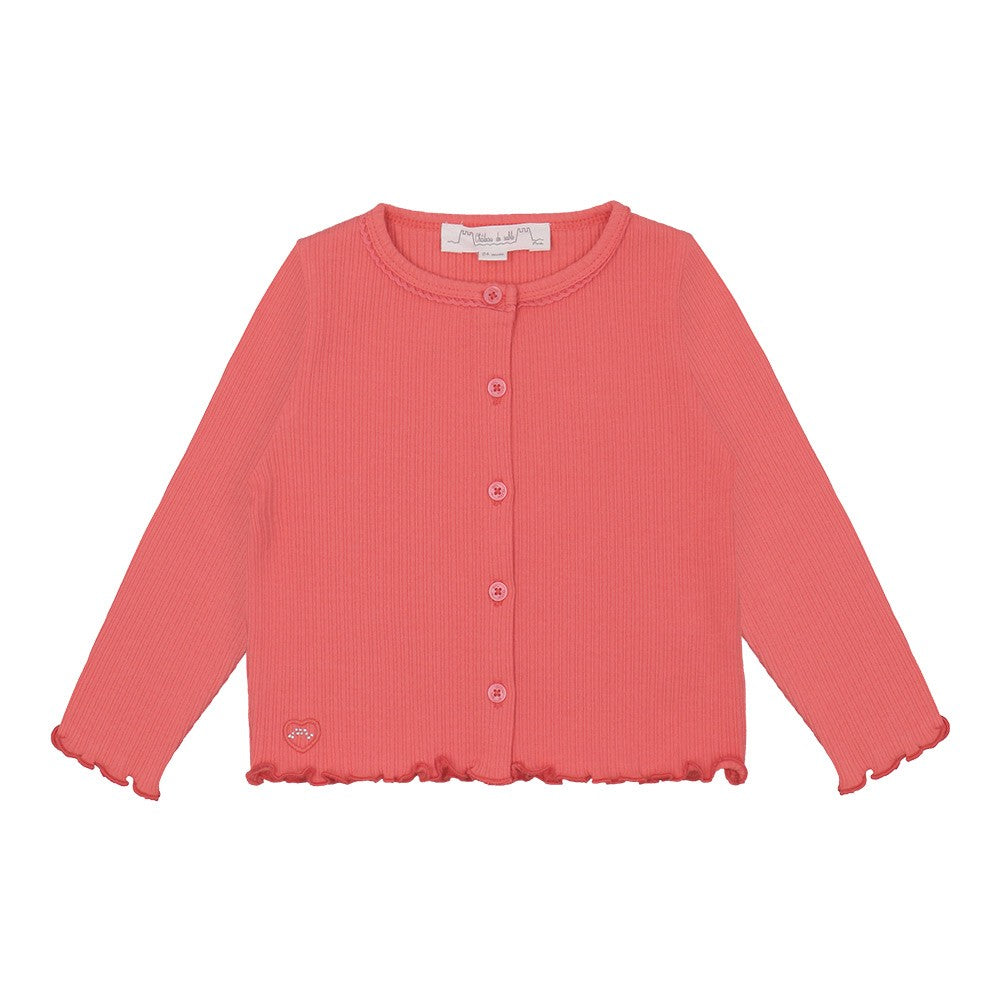Ribbed cotton cardigan 