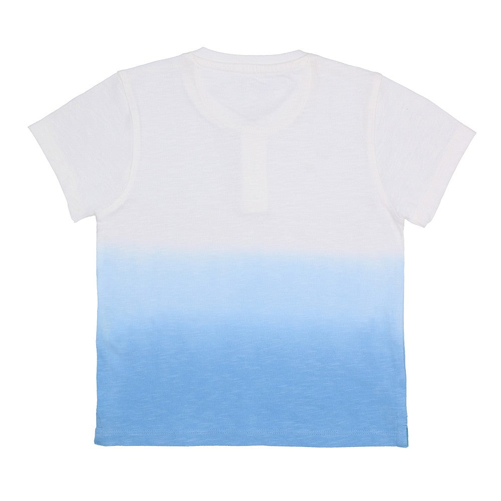 Dip-dye ombre henley tee-shirt
