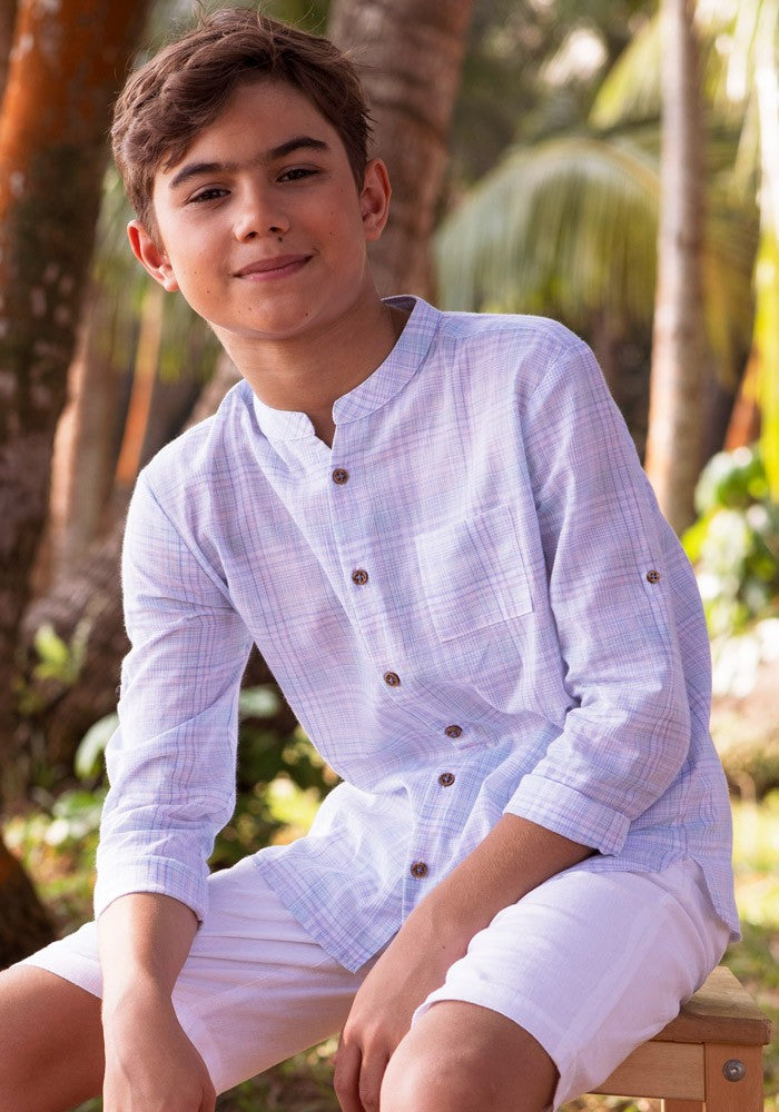 Roll-up sleeve shirt 