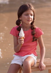Ribbed cotton tee-shirt