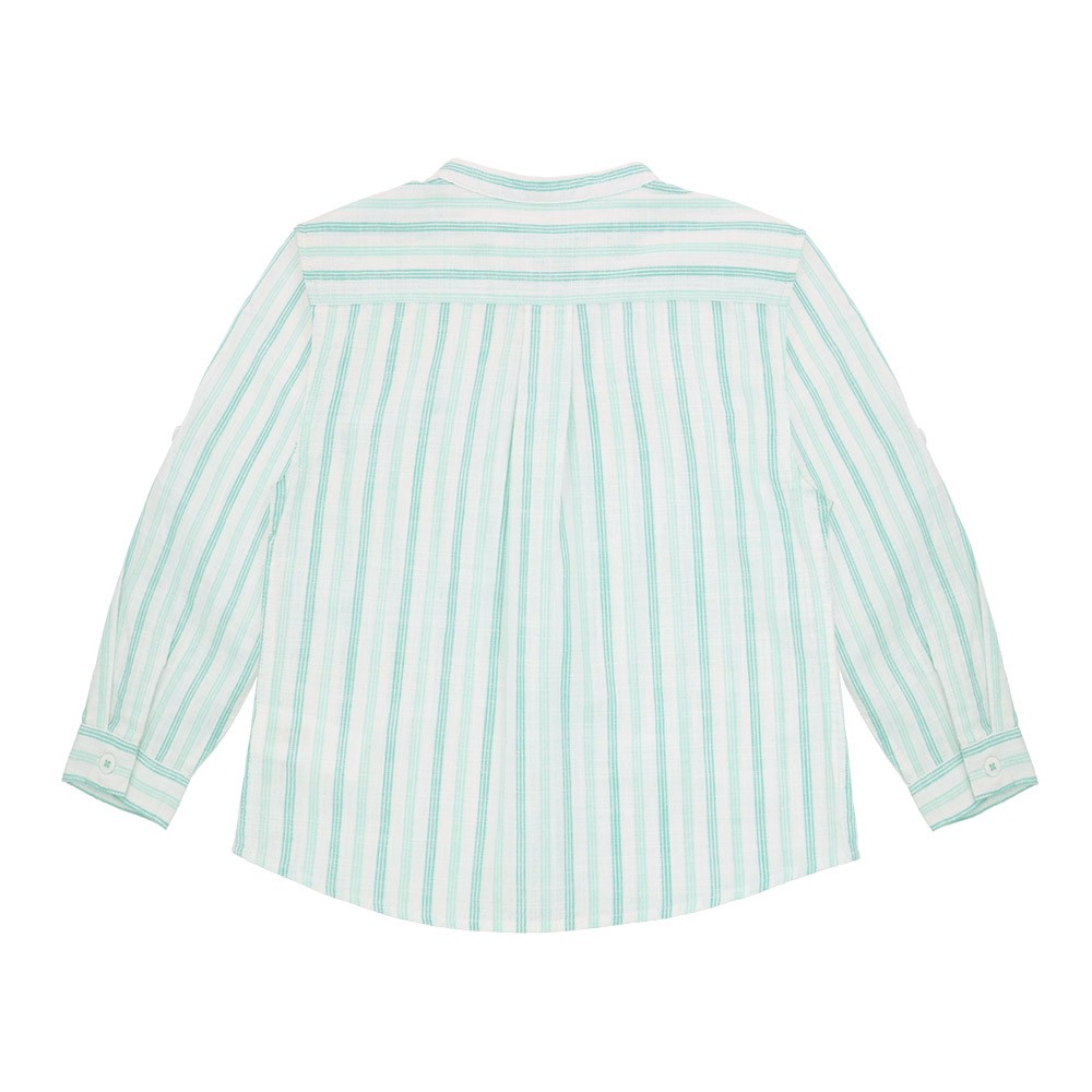 Roll-up sleeve linen long sleeve shirt 