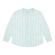 Roll-up sleeve linen long sleeve shirt 