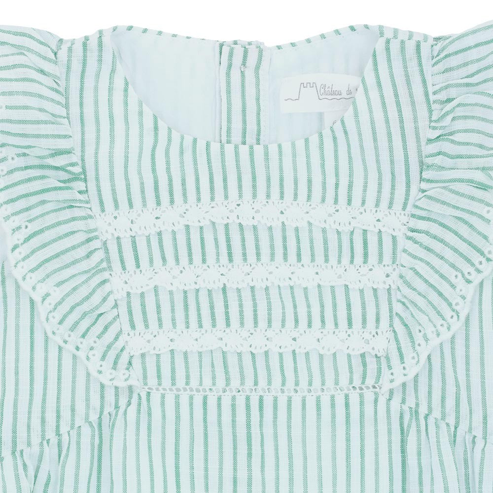 Flounce sleeve playsuit