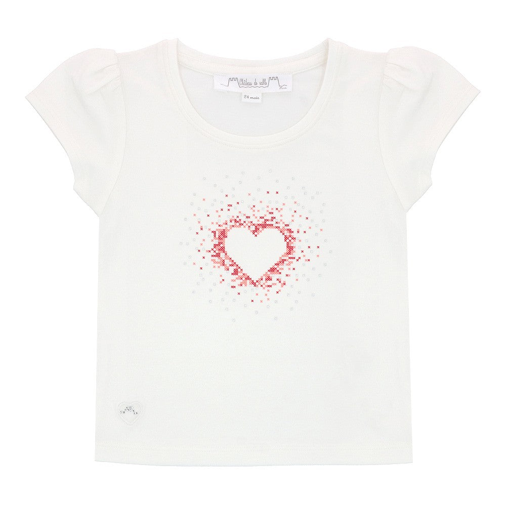 The Essentials - Puff-sleeve printed tee-shirt