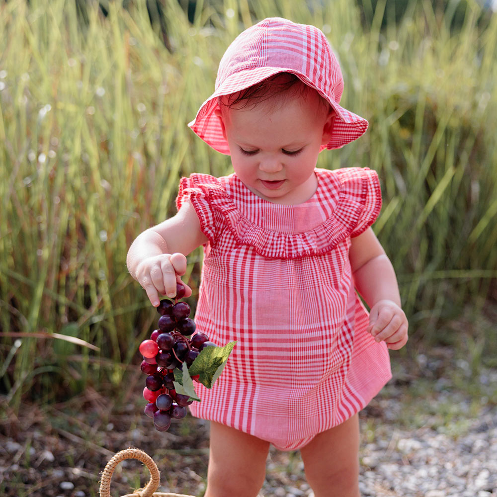 Chequered playsuit