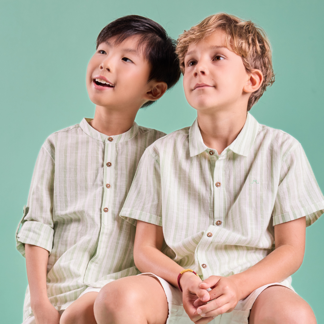 Striped short sleeve shirt