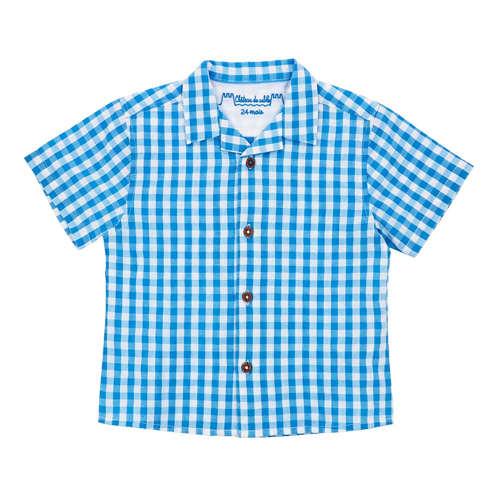 Seersucker vichy check shirt