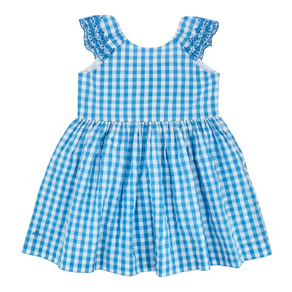 Seersucker cotton Vichy dress