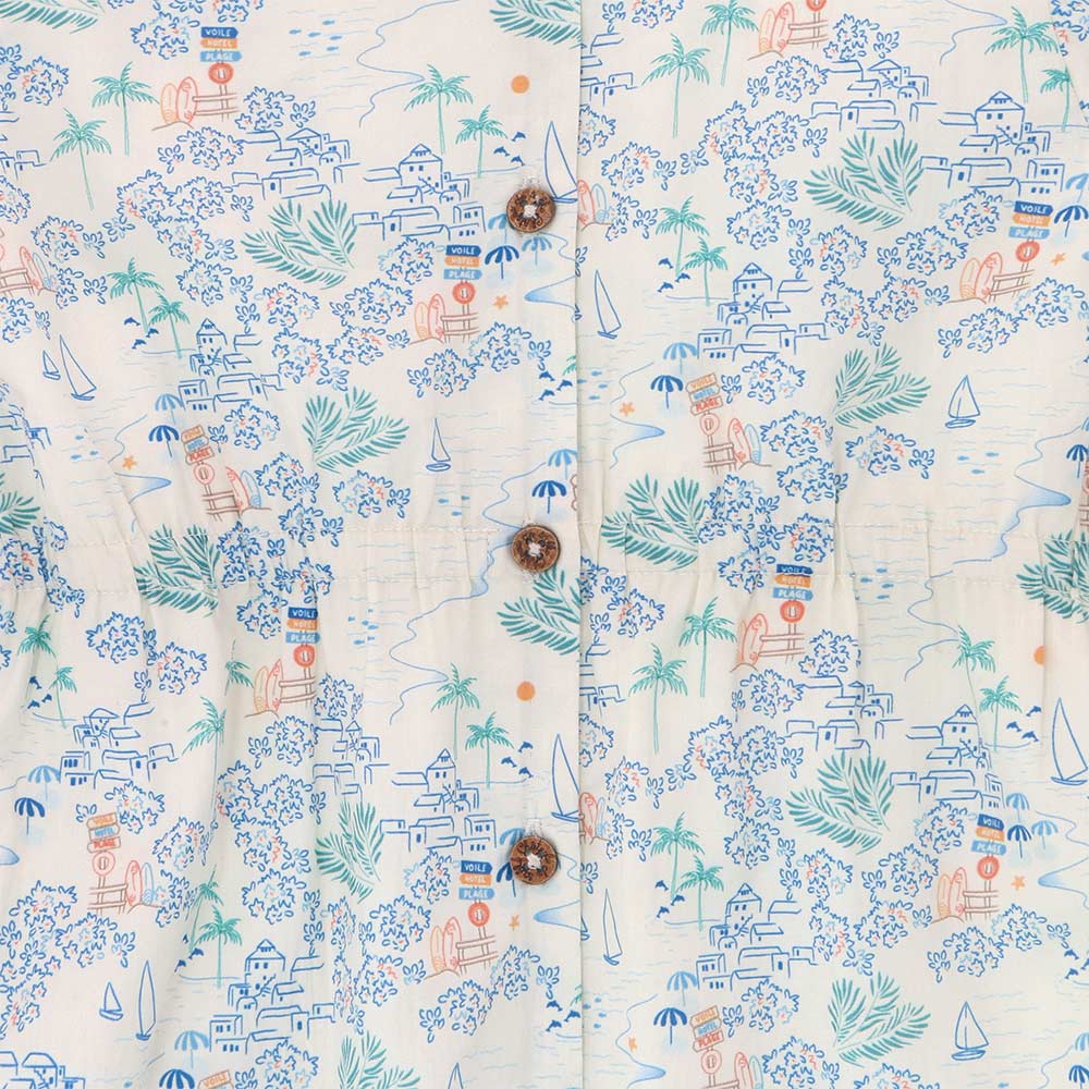 Printed shirt dress