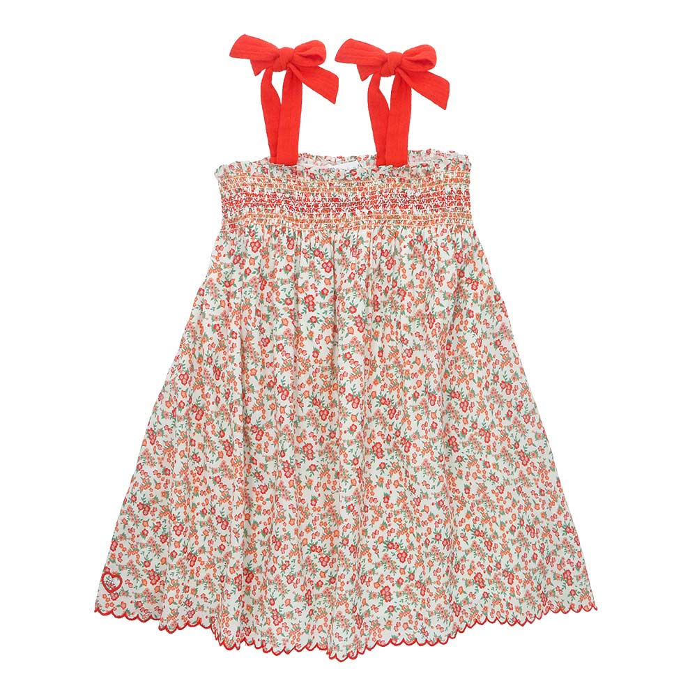 Hand smocked floral dress