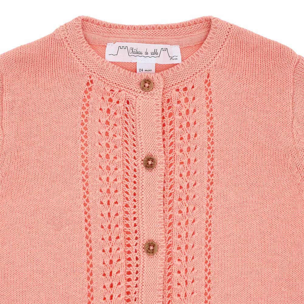 Cashmere blend pointelle cardigan