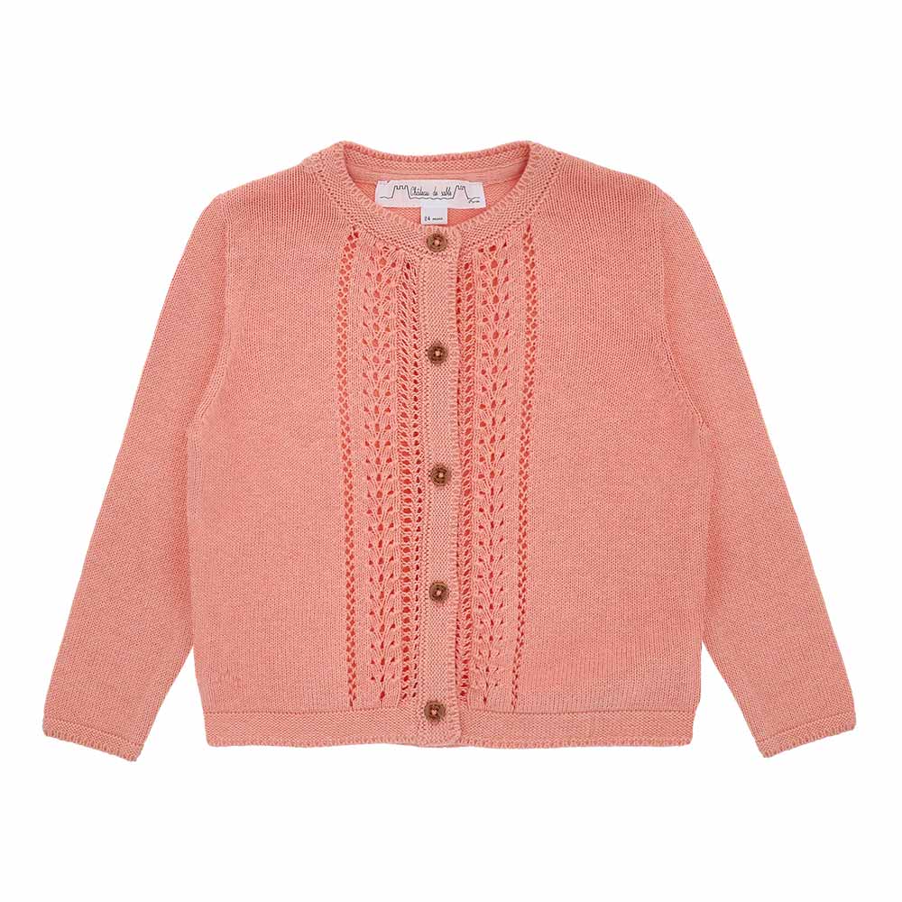 Cashmere blend pointelle cardigan
