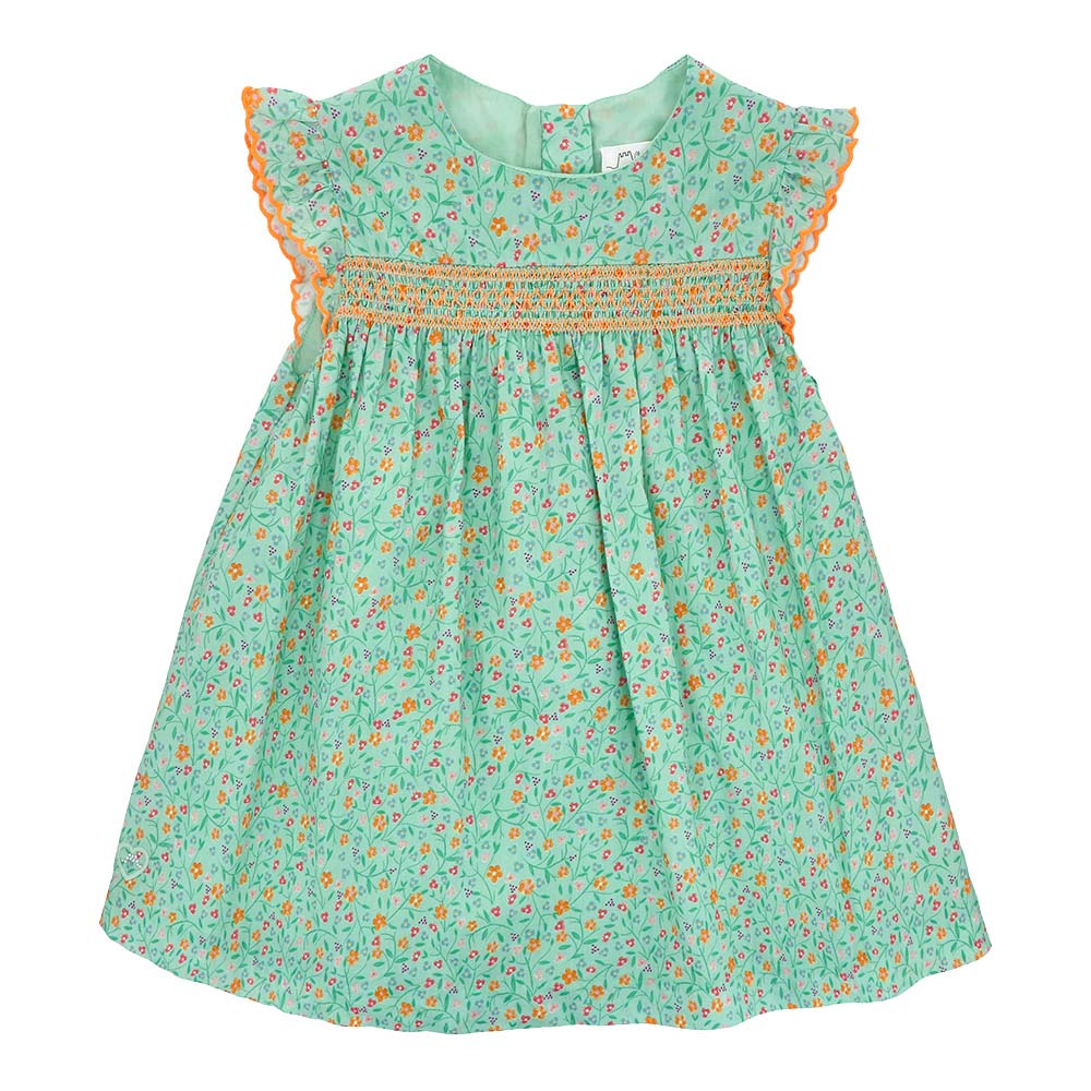 Smocked floral dress