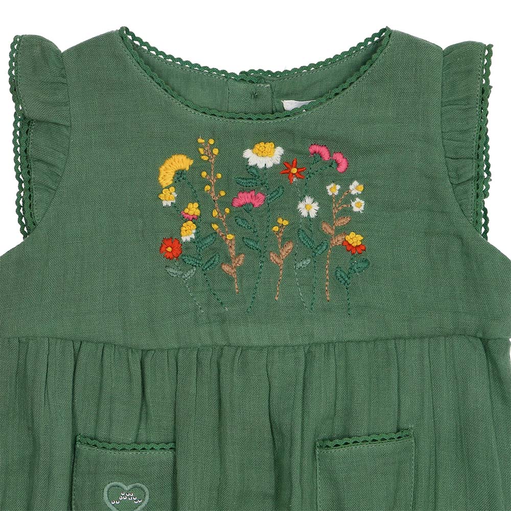 Embroidered playsuit