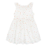 Flounce collar cotton gauze dress