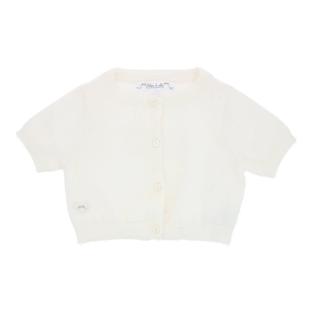 Fluffy cropped cardigan