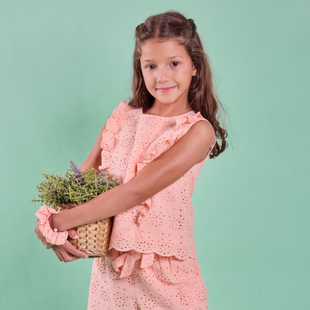 Eyelet lace blouse