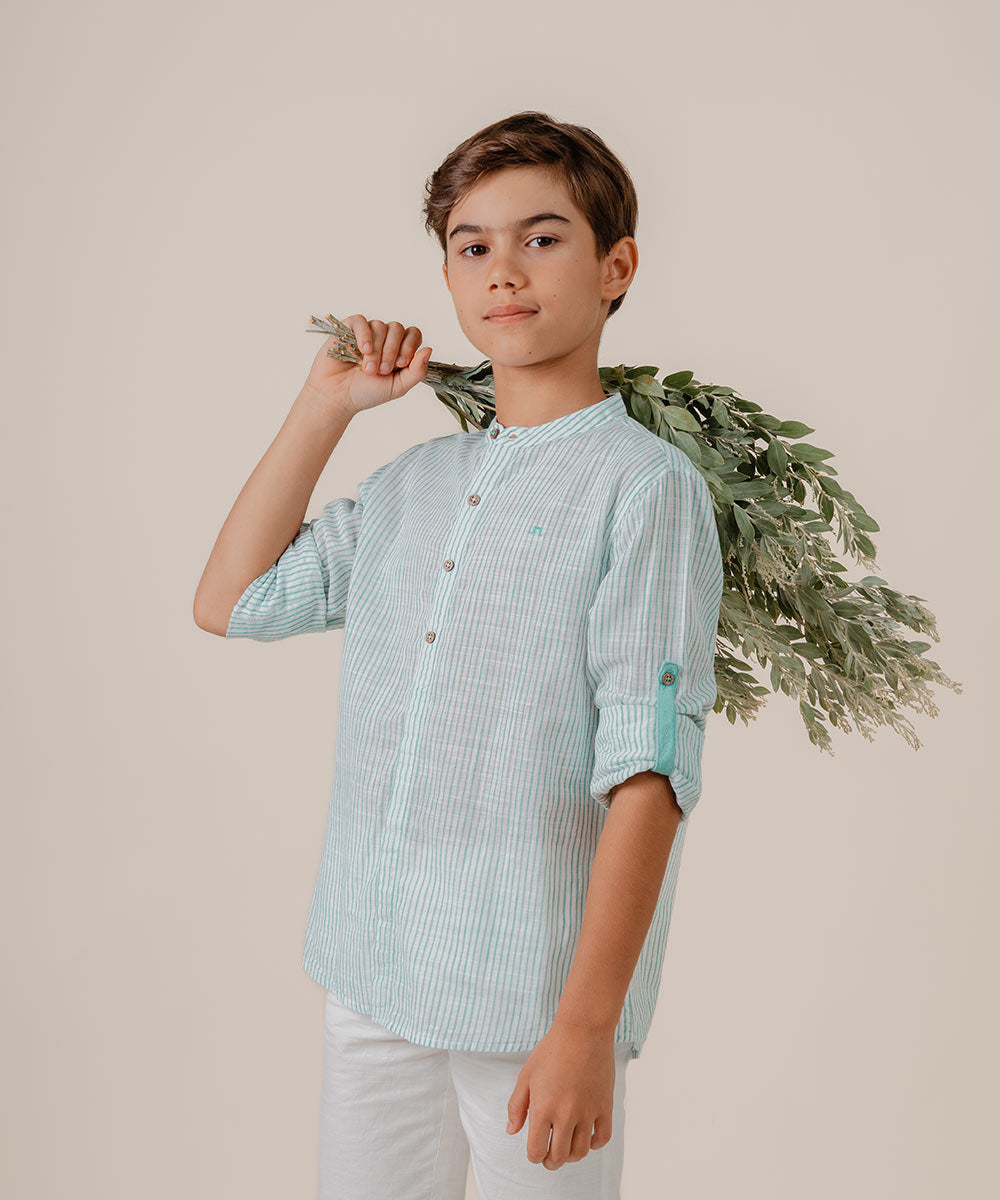 Roll-up sleeve shirt