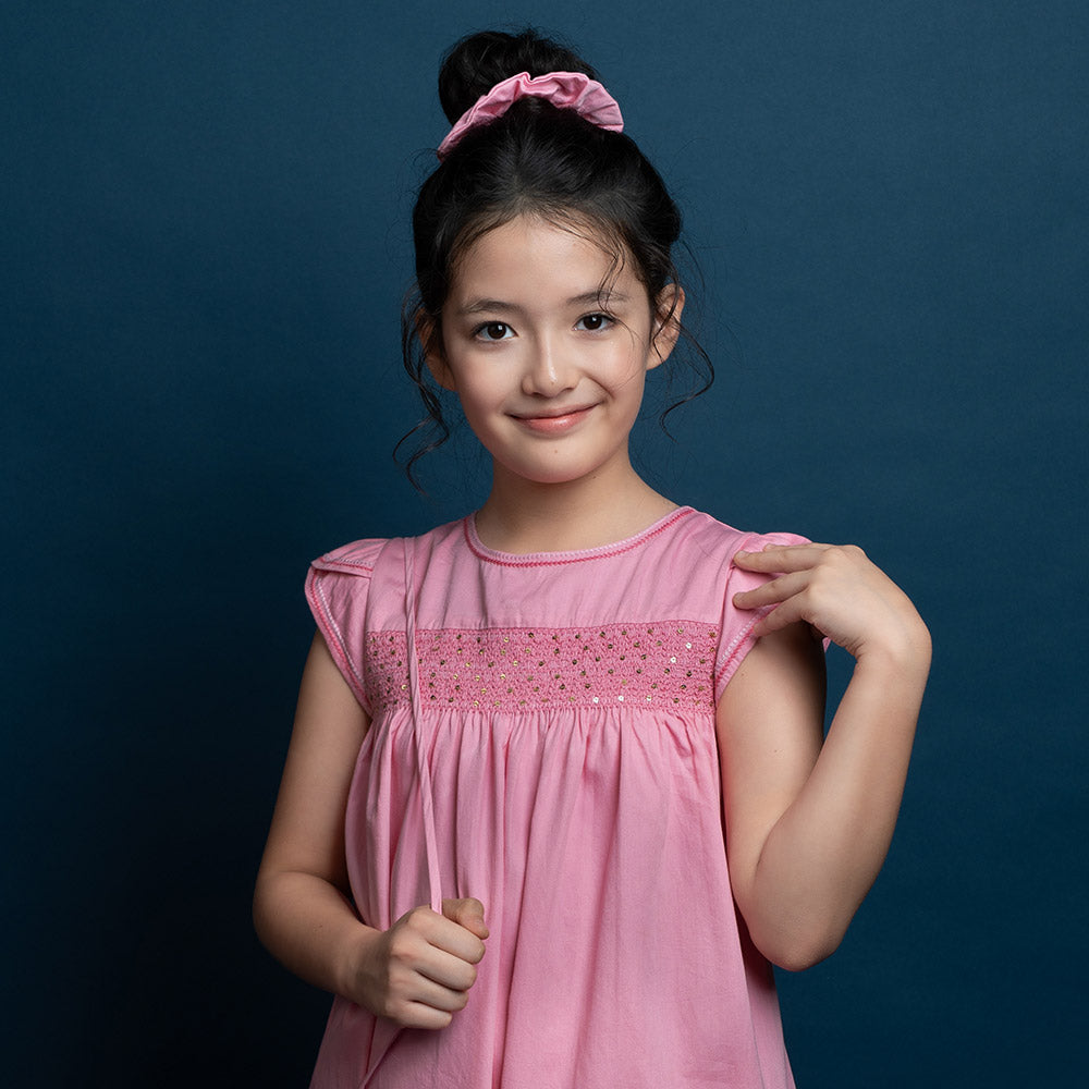 Smocked sequin dress