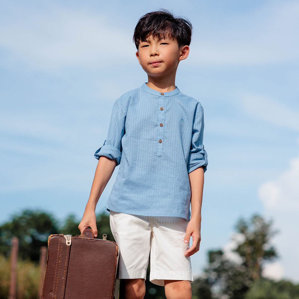 Roll-up sleeve shirt
